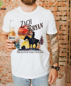 Zach Bryan The Quittin Time Tour 2024 Sunset T shirt 2 Zach Bryan The Quittin Time Tour 2024 Sunset T shirt