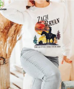 Zach Bryan The Quittin Time Tour 2024 Sunset T shirt 3 Zach Bryan The Quittin Time Tour 2024 Sunset T shirt