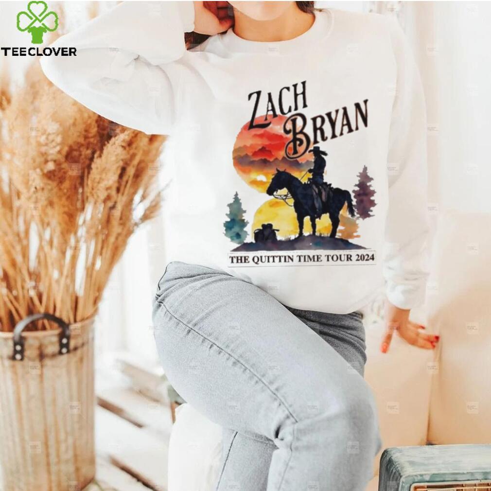 Zach Bryan The Quittin Time Tour 2024 Sunset T shirt Zach Bryan The Quittin Time Tour 2024 Sunset T shirt