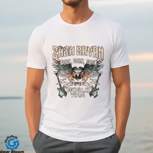 Zach Bryan World Tour 2 Side Shirt Country Music Concert Merch Summer 23 Burn Burn Burn Shirt 1