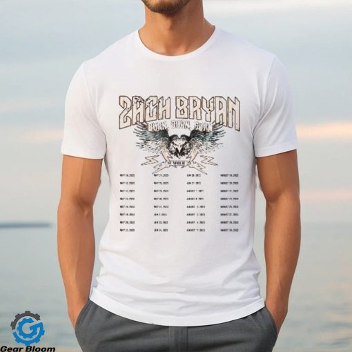 Zach Bryan World Tour 2 Side Shirt Country Music Concert Merch Summer 23 Burn Burn Burn Shirt