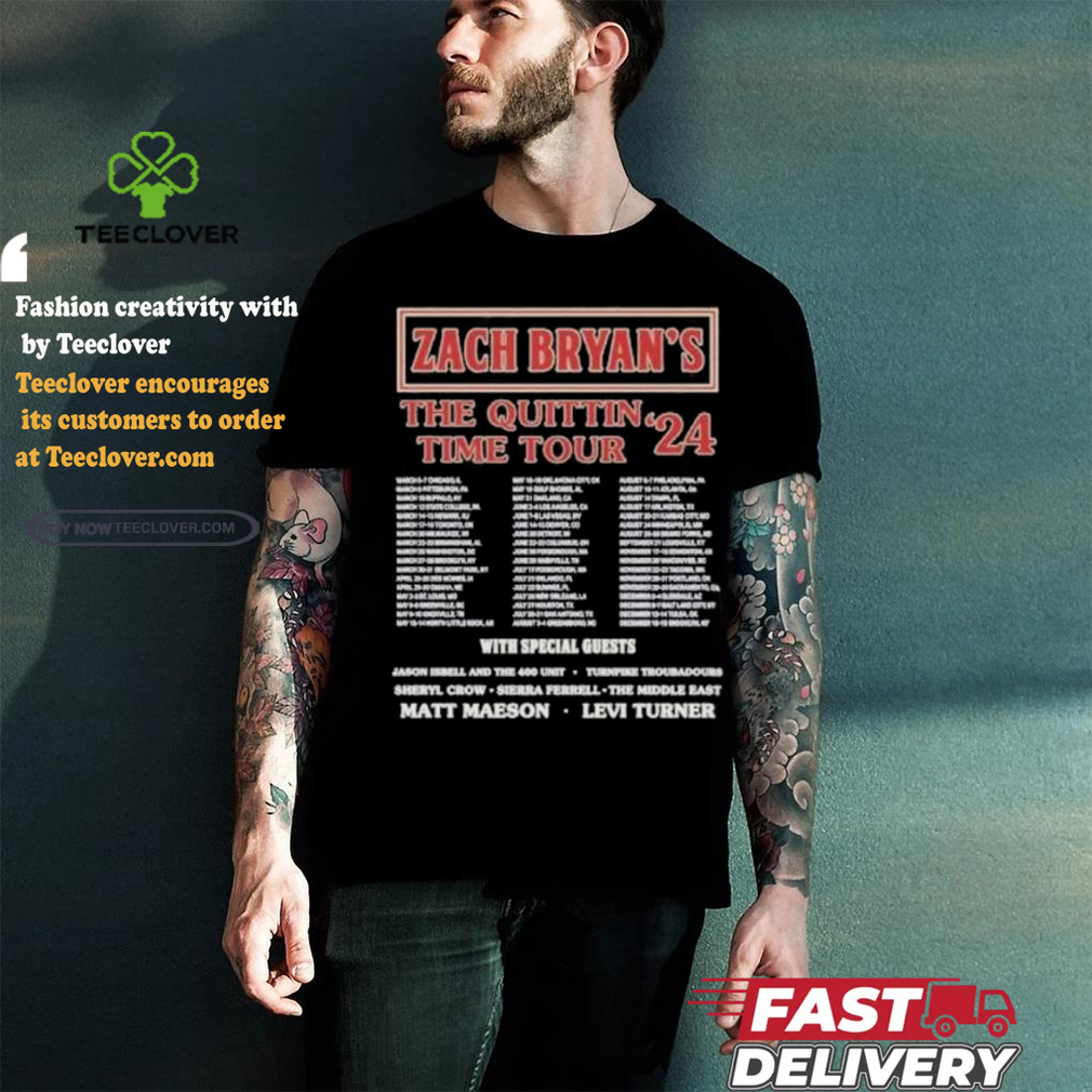 Zach Bryan’s the Quittin Time Tour 2024 Schedule Shirt Zach Bryan’s the Quittin Time Tour 2024 Schedule Shirt
