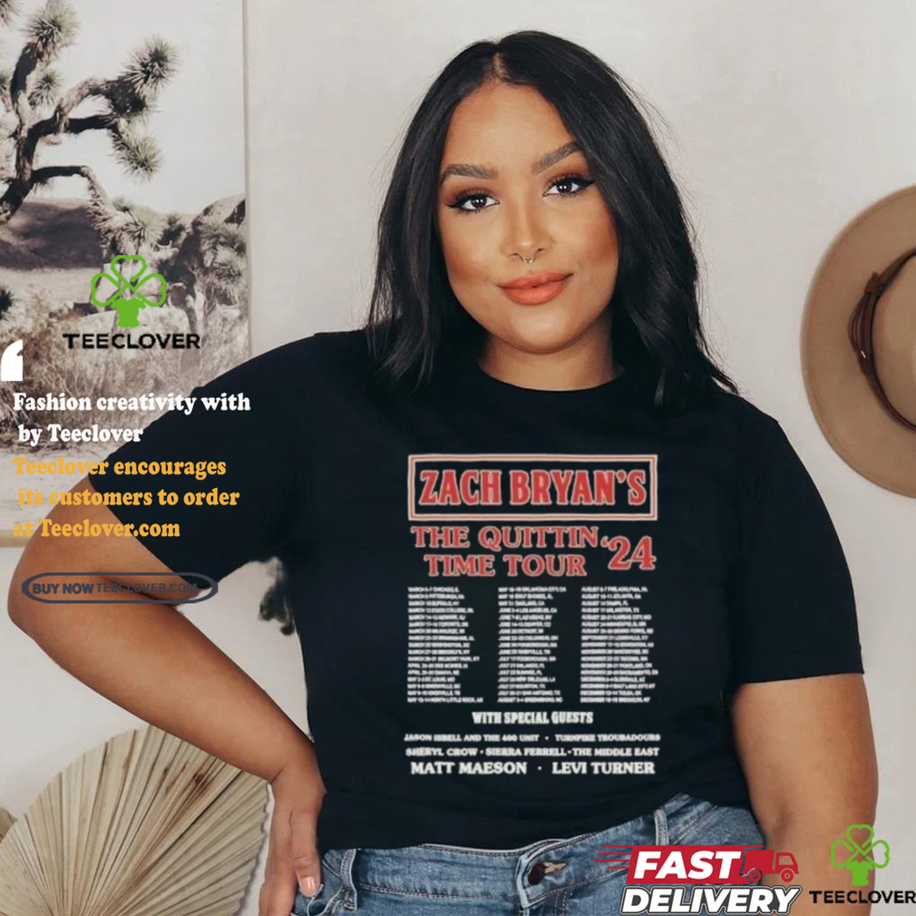 Zach Bryan’s the Quittin Time Tour 2024 Schedule Shirt Zach Bryan’s the Quittin Time Tour 2024 Schedule Shirt