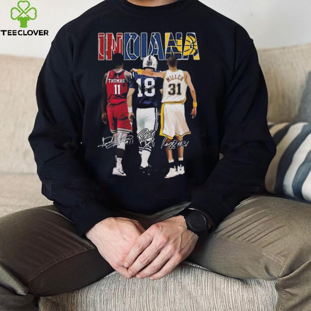 Zach Edey Peyton Manning and Miller Indiana Sports Team Signatures hoodie, sweater, longsleeve, shirt v-neck, t-shirt