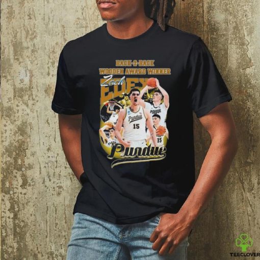 Zach Edey Purdue Basketball Back 2 Back Wooden Award Winner Shirt