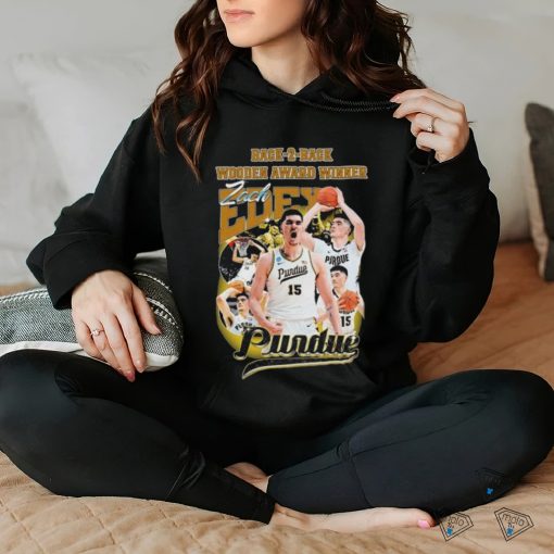Zach Edey Purdue Basketball Back 2 Back Wooden Award Winner Shirt