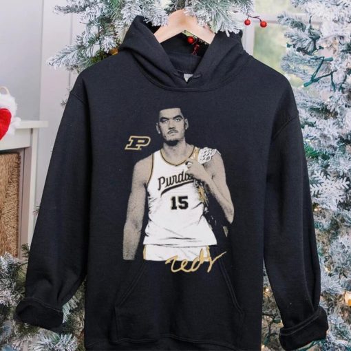 Zach Edey signature portrait shirt