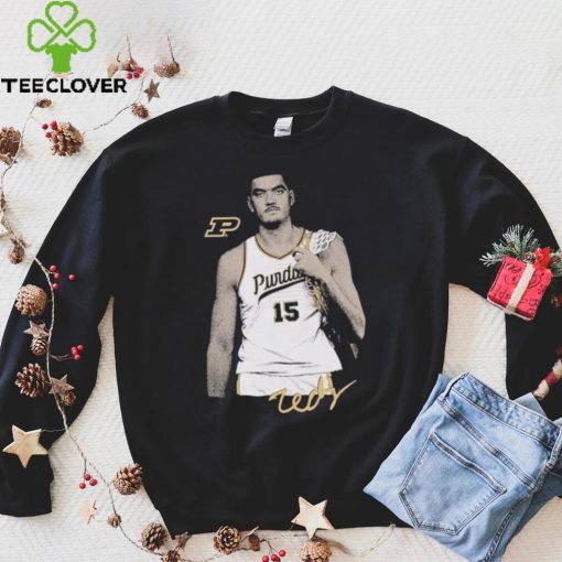 Zach Edey signature portrait shirt