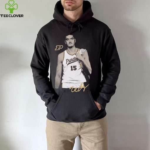 Zach Edey signature portrait shirt