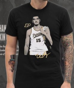 Zach Edey signature portrait shirt