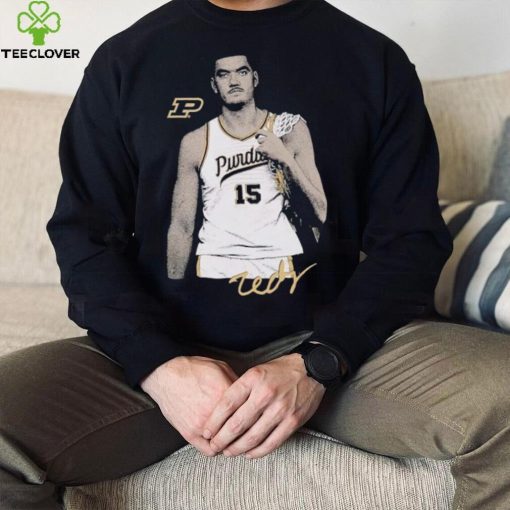 Zach Edey signature portrait shirt