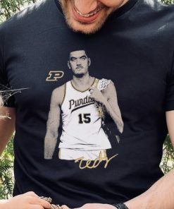 Zach Edey signature portrait shirt