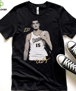 Zach Edey signature portrait shirt