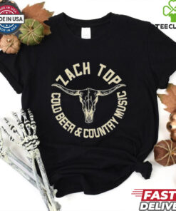 Zach Top cold beer and country music shirt
