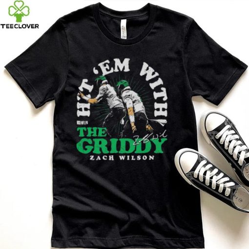 Zach Wilson New York Jets Hit ‘Em With The Griddy Signature Shirt