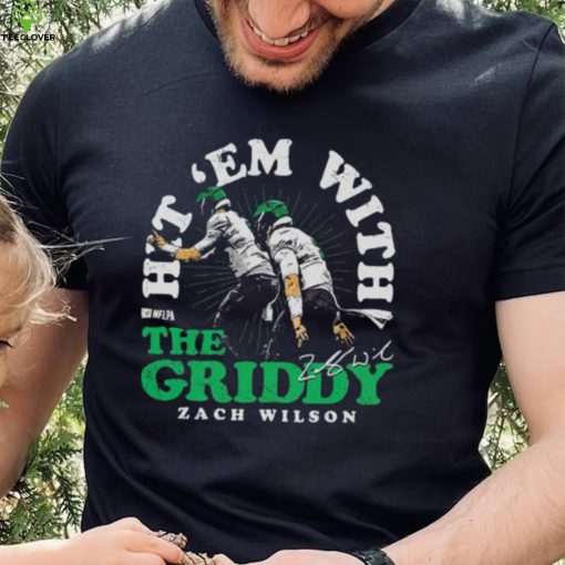 Zach Wilson New York Jets Hit ‘Em With The Griddy Signature Shirt