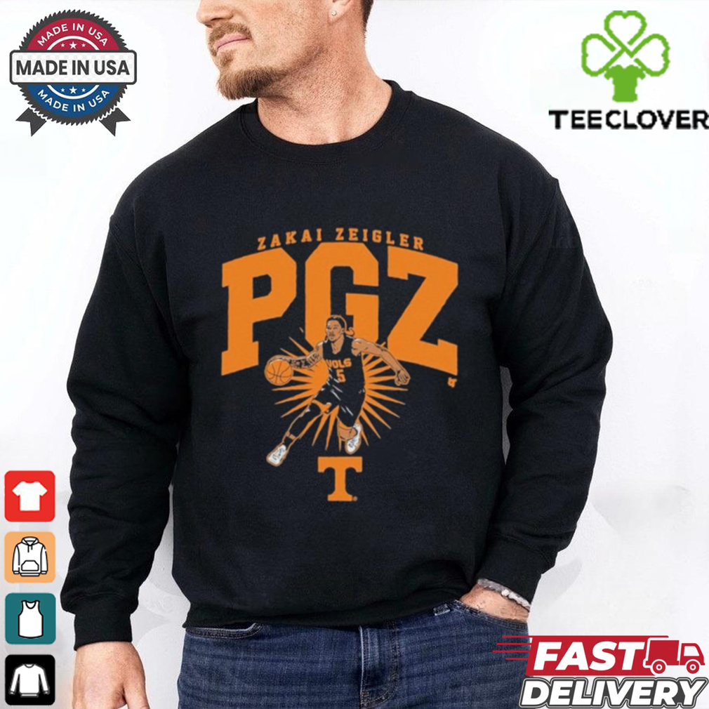 Zakai Zeigler PGZ Tennessee Volunteers Basketball T shirts Zakai Zeigler PGZ Tennessee Volunteers Basketball T shirts