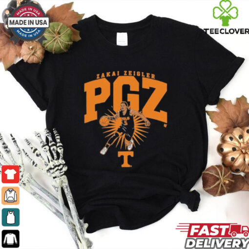 Zakai Zeigler PGZ Tennessee Volunteers Basketball T shirts