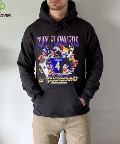 Zay Flowers Baltimore Ravens first downs and touchdowns give him flowers vintage hoodie, sweater, longsleeve, shirt v-neck, t-shirt