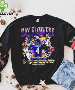 Zay Flowers Baltimore Ravens first downs and touchdowns give him flowers vintage hoodie, sweater, longsleeve, shirt v-neck, t-shirt