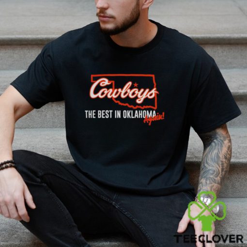 Oklahoma State Cowboys The best in Oklahoma again basketball map shirt