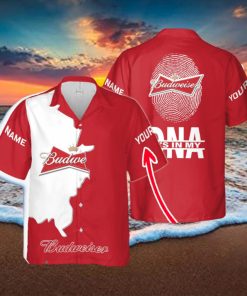 Budweiser Palm Custom Name Design Hawaiian Shirt For Men And Women Gift Beach