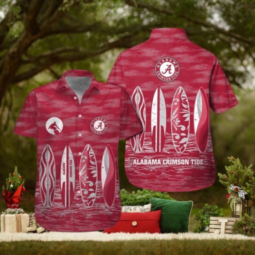 Alabama Crimson Tide Short Sleeve Tropical Hawaiian Shirt