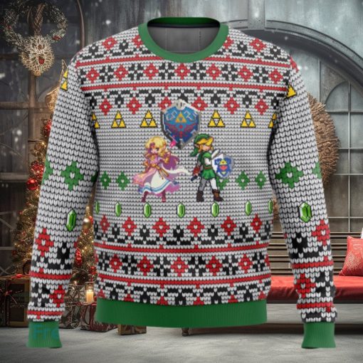 Zelda and Link 3D Ugly Christmas Sweater Christmas Holiday Gift