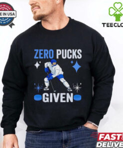 Zero pucks given hockey shirt
