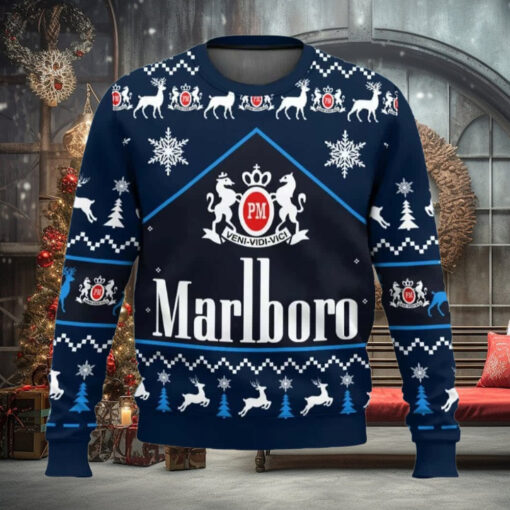 Marlboro Ice Blast Cigarette Ugly Christmas Sweater