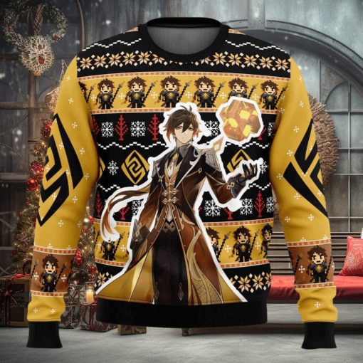 Zhongli Genshin Impact Ugly Christmas Sweater