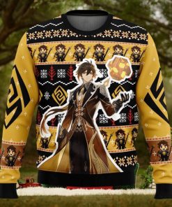 Zhongli Genshin Impact Ugly Christmas Sweater