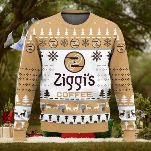 Ziggi’s Coffee All Over Printed Ugly Christmas Sweater Trending Christmas Gift Ideas