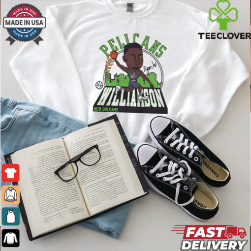 Zion Williamson New Orleans Pelicans caricature signature shirt