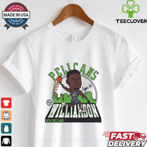 Zion Williamson New Orleans Pelicans caricature signature shirt