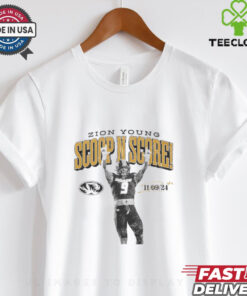 Zion Young Missouri Tigers Scoop N Score 11 09 24 Graphic t shirt