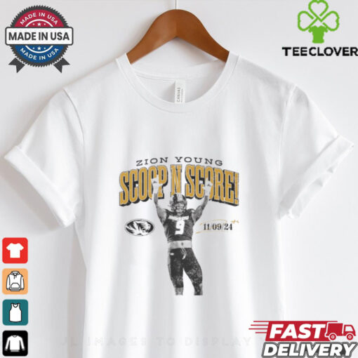 Zion Young Missouri Tigers Scoop N Score 11 09 24 Graphic t shirt