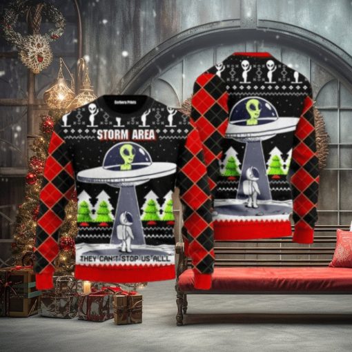 Alien Stop Area Ugly Christmas Sweater For Men & Women