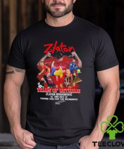 Zlatan Ibrahimovic 34 Years Of Retiring 1989 2023 Signatures Thank You For The Memories Shirt