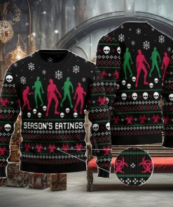 Zoombie Season Eatings Family Gift Ugly Christmas Sweater