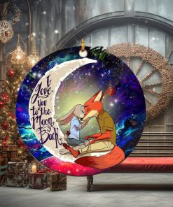 Zootopia Fox Couple Love You To The Moon And Back Galaxy Personalized Christmas Decorations Ornament 2023