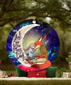 Zootopia Fox Couple Love You To The Moon And Back Galaxy Personalized Christmas Decorations Ornament 2023