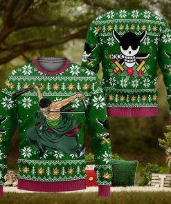 Zoro Anime Xmas Gift One Piece Ugly Sweater