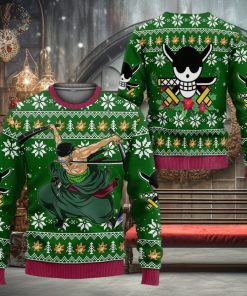 Zoro Anime Xmas Gift One Piece Ugly Sweater