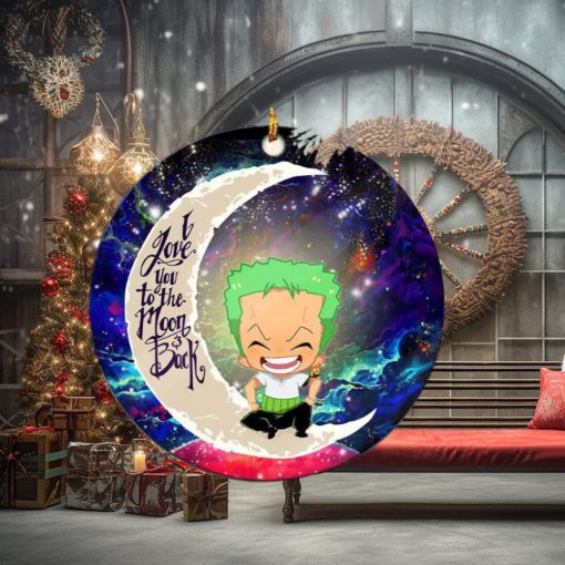 Zoro One Piece Love You To The Moon And Back Custom Name 2023 Christmas Tree Decorations Ornament