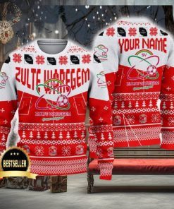 Zulte Waregem Ugly Christmas Sweater Logo Custom Name Gift Fans