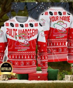 Zulte Waregem Ugly Christmas Sweater Logo Custom Name Gift Fans