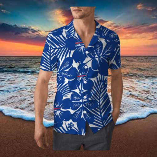 Buffalo Bills Hawaiian Shirt Flower Pattern Beach Gift For Friend, NFL Hawaiian Shirt