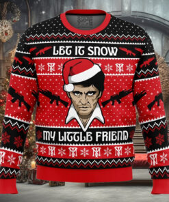 Let It Snow Scarface Ugly Christmas Sweater