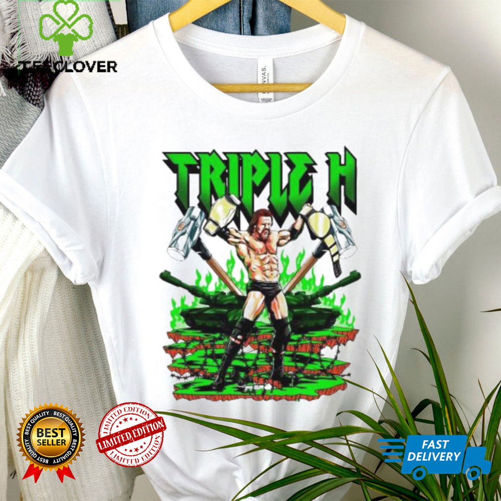 Triple H WWE cartoon graphic shirt Triple H WWE cartoon graphic shirt